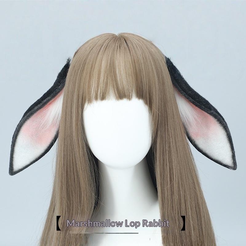 1 buc. Accesorii pentru Păr cu Blană Artificială Cap de Iepuraș Urechi de Iepure Animal Blană Banda de Păr Petrecere Cosplay Costum