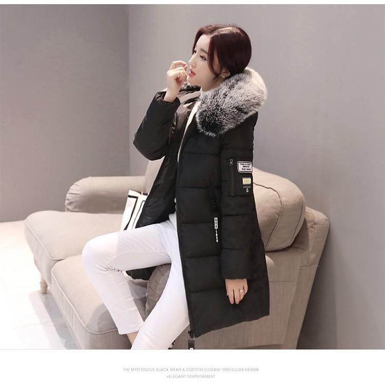 Cotton clothes women's coat new winter slim down cotton-padded clothes women's medium and long large size cold and moisture protection