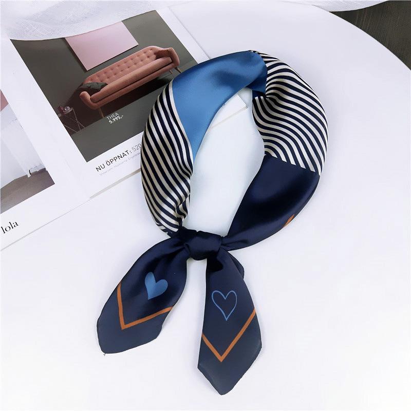 70cm Fashion Bandana Hair Scarf For Women Paisley Print Kerchief Silk Satin Head Scarfs Square Shawl Wraps Neck Scarves For Lady