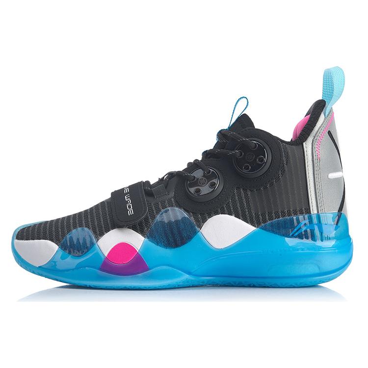 

new LiNing Way Of Wade Anti Slip Wear Resistant Mid Top Basketball Shoes Black 39.5