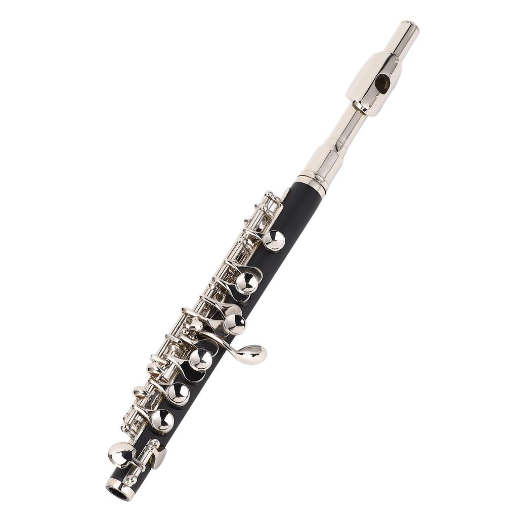 C Piccolo Flute Instrument Key C Student School Band Orchestra for Beginners with Cleaning Kit Carrying Case Tuning Rod
