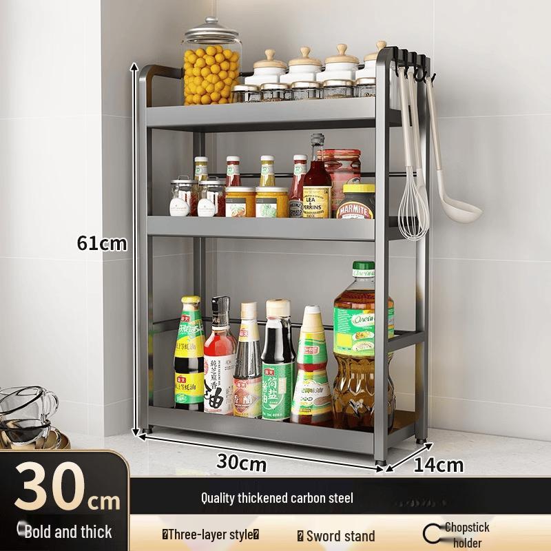 Brangdy Countertop Carbon Steel Kitchen Storage Rack