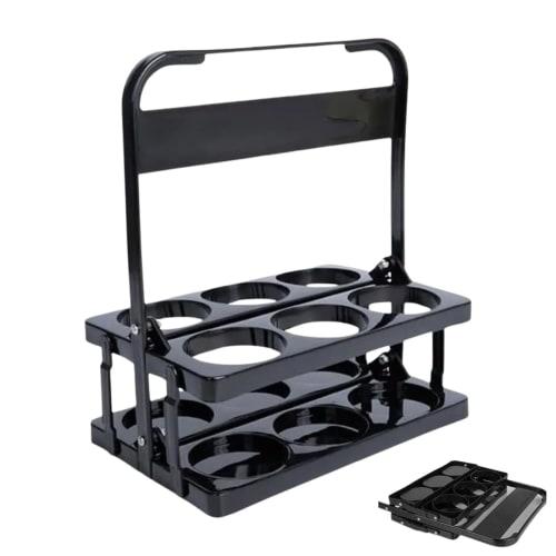 Itisyou Foldable Portable Drink Holder, Mug Holder, Beer Holder with 6 Holes, Convenient for Travel, Camping, Restaurants, Hotels, and Home Use