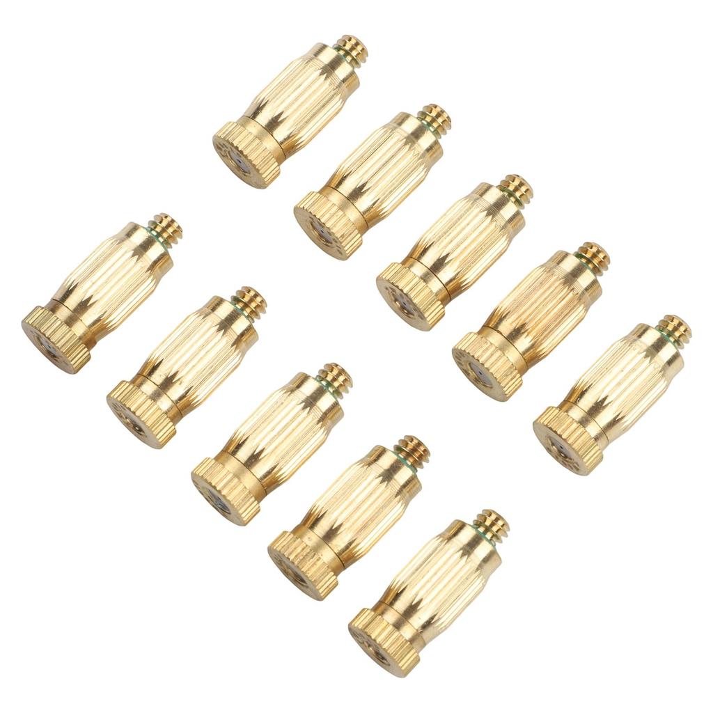 Ugello Nebulizzatore Attrezzatura per Irrigazione Ugello Atomizzatore Testa Spray Sistema di Raffreddamento a Nebbia Ugello Nebulizzatore in Ottone Testa Spray 10 PZ