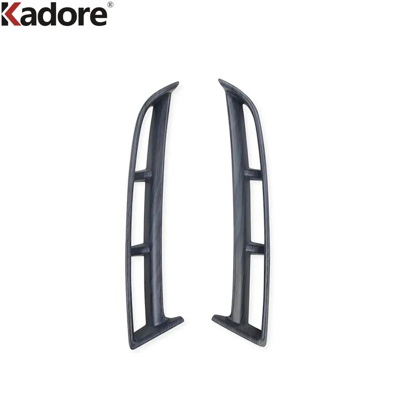 Car Front Fog Light Lamp Eyebrow Cover Trim For Hyundai Tucson NX4 - 2024 Carbon Fiber Foglight Eyelid Strip Accessories