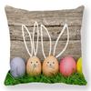 Easter Decorative Pillowcase Cartoon Egg Rabbit Flower Print Cushion Cover Bedroom Room Home Decor 45X45 Cm
