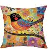 1/4Pcs Colorful Bird-Patterned Pillowcases For Vivid Home Decor Sofa Cushion Cover Home Bedroom Room Decoration
