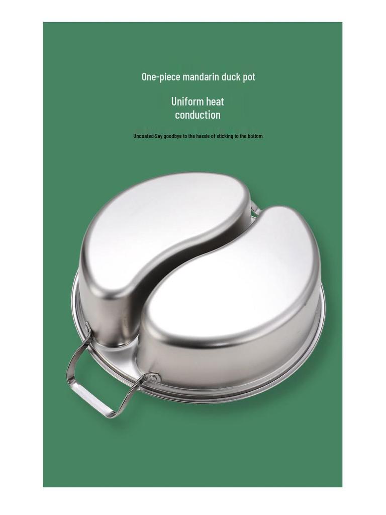 Yinyang Garnek ze stali nierdzewnej - Bez mieszania smaków, Garnek shabu-shabu o dużej pojemności