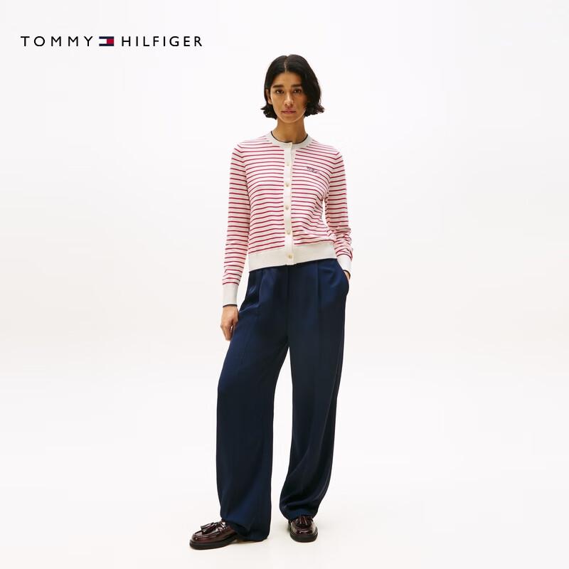 Tommy Hilfiger Women's Striped Cotton Knit Cardigan