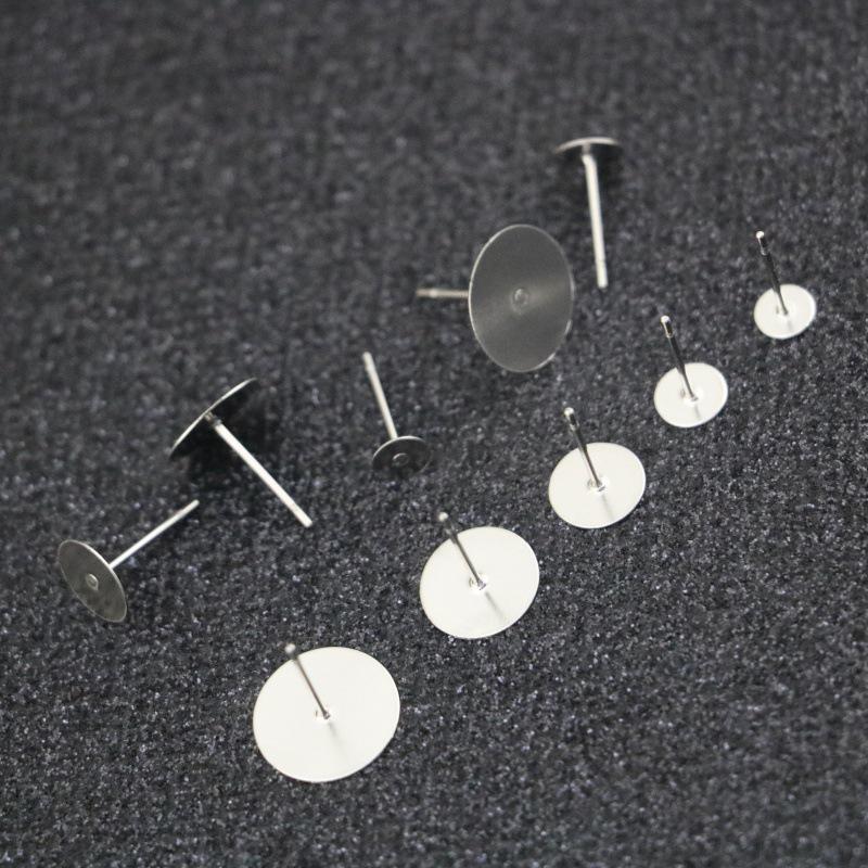 Stainless Steel Flat Head Earring Backs & Earplugs - DIY Earring Accessories