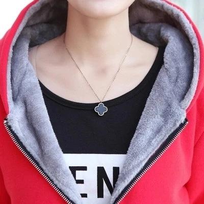 Women Fleece Lined Zip Up Hoodie Jacket Plus Size Autumn Winter Solid Color Casual Hooded Sweatshirt Coat