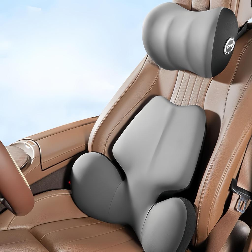 Car Headrest Relieves Neck Pain Headrest Seat Lumbar Cushion Removable Pillowcase Helps Relieve Fatigue Lumbar Support Cushion
