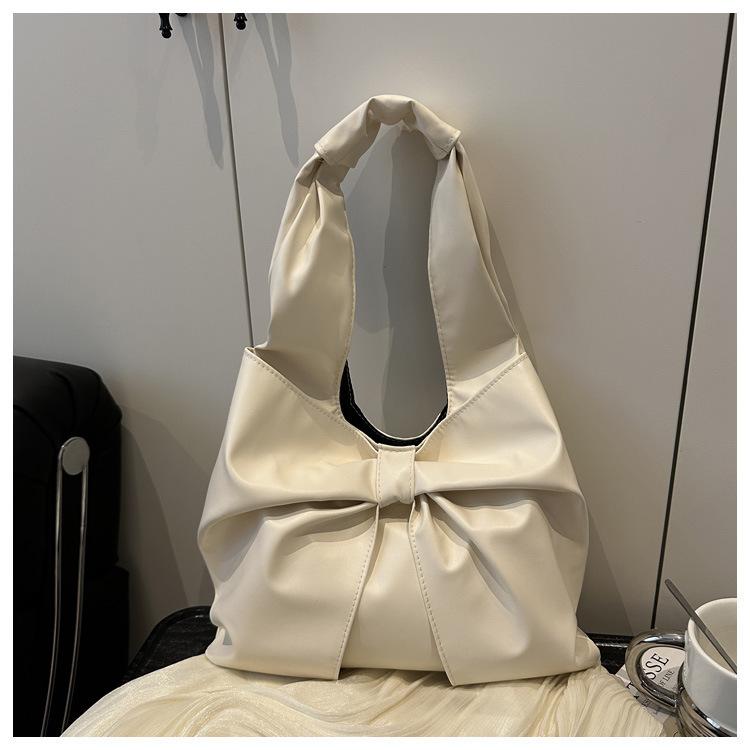 New Fashion Women's Bowknot Design Minimalist Chic Large Capacity Armpit Single Shoulder Bag