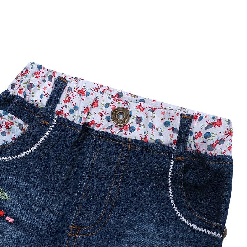 Βρεφικά μπλουζάκια Παιδικά ρούχα για κορίτσια με στάμπα μακρυμάνικο μπλουζάκι + τζιν παντελόνι σετ