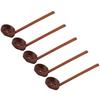 5Pcs Wooden Spoons Sturdy Handle Hand Polished Smoother Light Weight Japanese Tortoise   Spoon for Restaurant Gifts