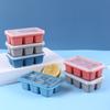Mini Ice Cube Trays with Lid DIY Summer Drink Baking Mould Square Cake Chocolate 6 Cavity Easy Release Flexible Home