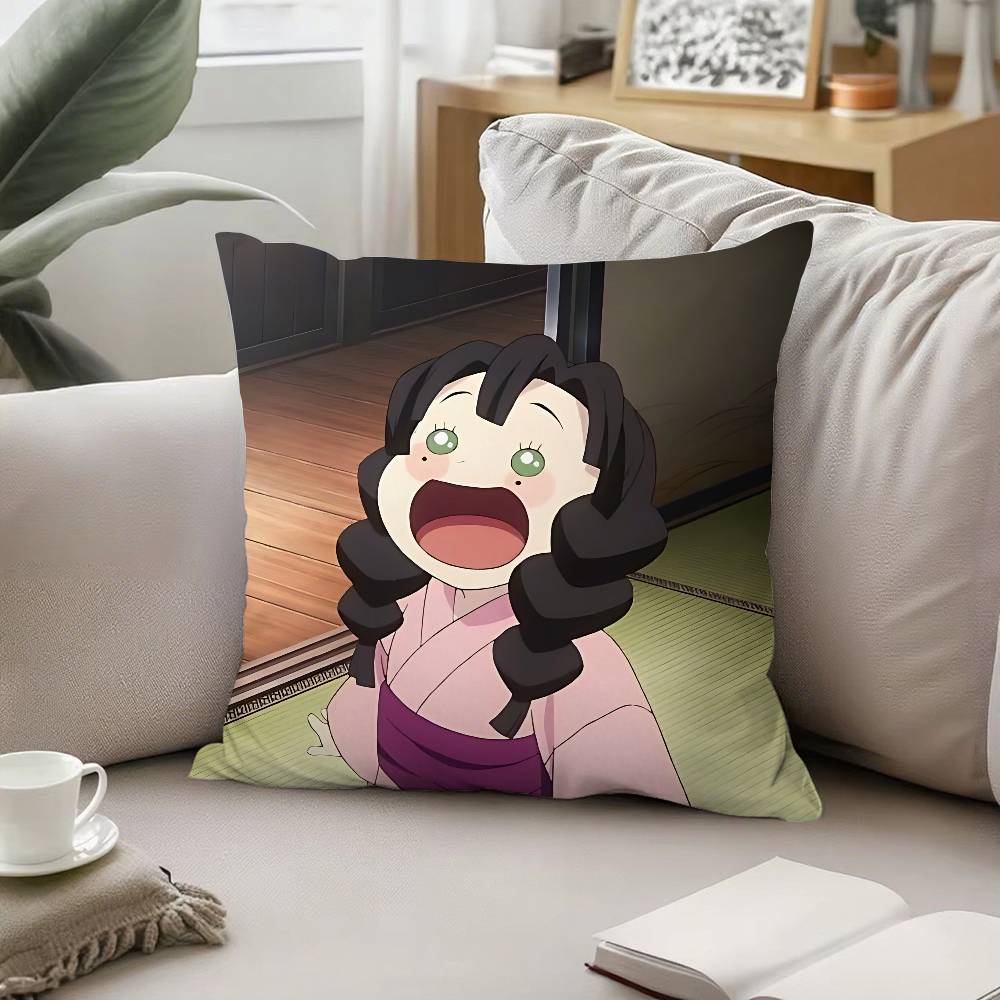 Niedlicher K-Kanroji Mitsuri Kissenbezug Kissenbezug Weich Niedlich Wurfkissenbezug Für Auto Sofa Kissenbezug Polyester Mit Reißverschluss