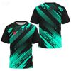 Men's T-shirt Round Neck Short Sleeved Color Printed Tennis Running Casual and Comfortable Outdoor Sportswear Top