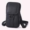 Portable Fanny Pack Waist Bag Cowhide Leather Cell Phone Belt Pack Simple Multi-pockets Casual for Outdoor Sport