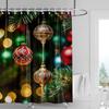 Home Decoration Shower Curtains for Bathroom Waterproof Curtain Fabric Modern Nordic Style Living Room Merry Christmas Winter