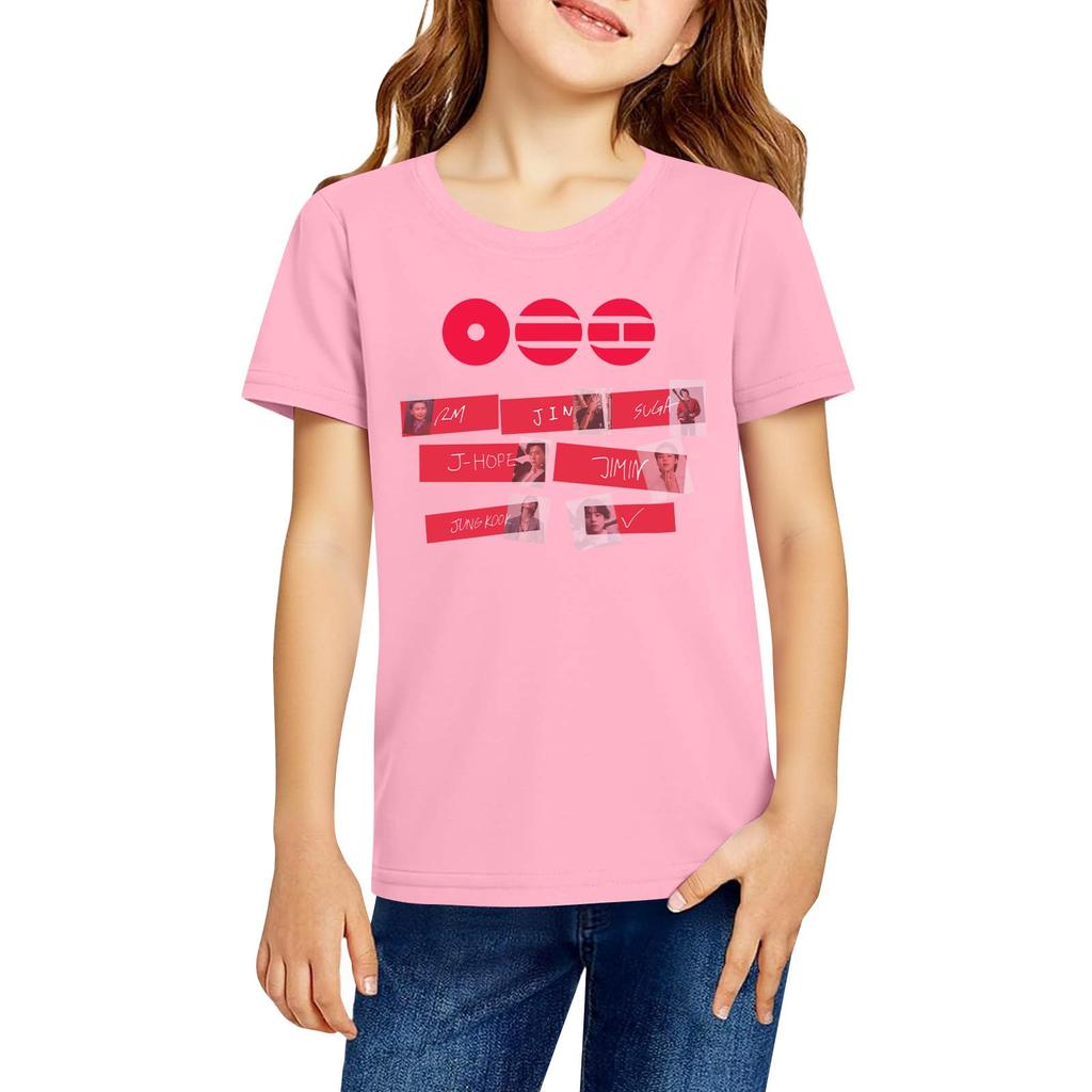 Modische Rundhals-Kurzarm-Arbeitskleidung bedruckte Oberteile für Kinder-Sommeroberteile