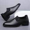 Fashion Fashion Thick Heel Leather Slip-on Business Dress Shoes for Men New Soft Sole Spring Autumn Designer Wedding Brogue Shoes Male
