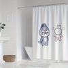 Cartoon Shower Curtain - Cute & Stylish Bathroom Decor with Hooks, Machine Washable Polyester Fabric