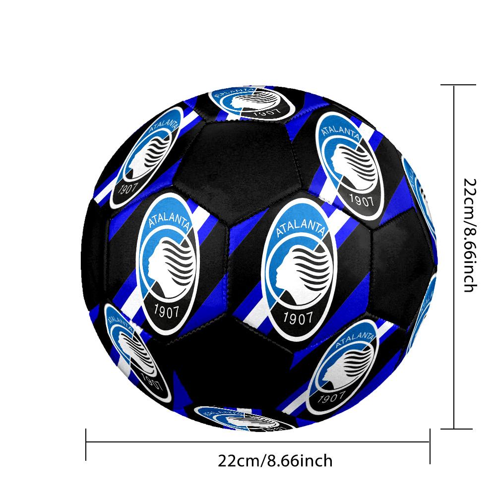 Pallone da Calcio Indoor Atalanta Colorato Cucito a Macchina PVC Misura 5 Pronto per Allenamento di Squadra e Competizione Durevole Alto Rimbalzo Fantastico Regalo Sportivo