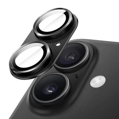 Black Metal Armor Camera Lens Protector Glass For IPhone 17 Pro Max 16 Plus Back Lens Protective Film For IPhone 15 14 Pro Lens