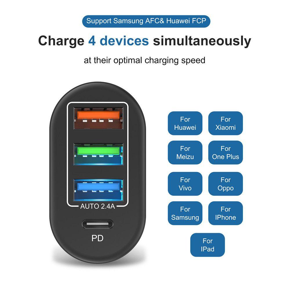 EU UK US QC3.0 48W Charger Adapter Quick Charger PD 3 USB Charger
