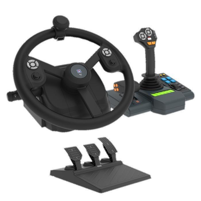 Volante agricolo di simulazione - hori - pc - 340 mm - 900° di rotazione - 76 pulsanti nero