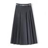 Women's Autumn 2025 Fashion Draped Pleated Mid-length Skirt