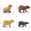 Realistic Pvc Capybara Model Set With Four Unique Designs For Home Office Decor