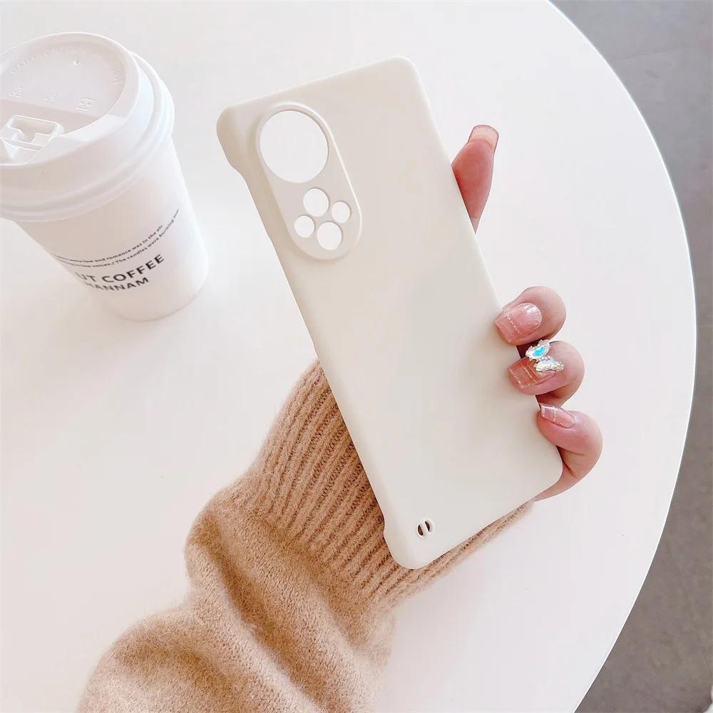 Candy Color Frameless Matte Case For Huawei Nova 9 8 Nova9 Nova8 Pro 5G Slim Hard Shockproof Bumper Cover