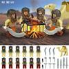 12pcs Creative Series Desert Camel Minifigure Building Block Toys