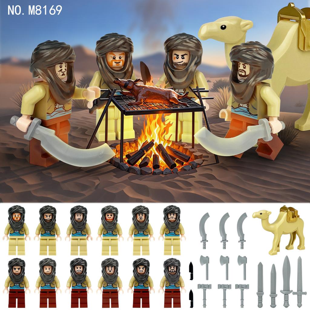 12pcs Creative Series Desert Camel Minifigure Building Block Toys