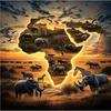 5D Diy Diamond Painting Full Round African Grassland Noah's Ark Animals World Scenery Diamond Mosaic Home Decoration