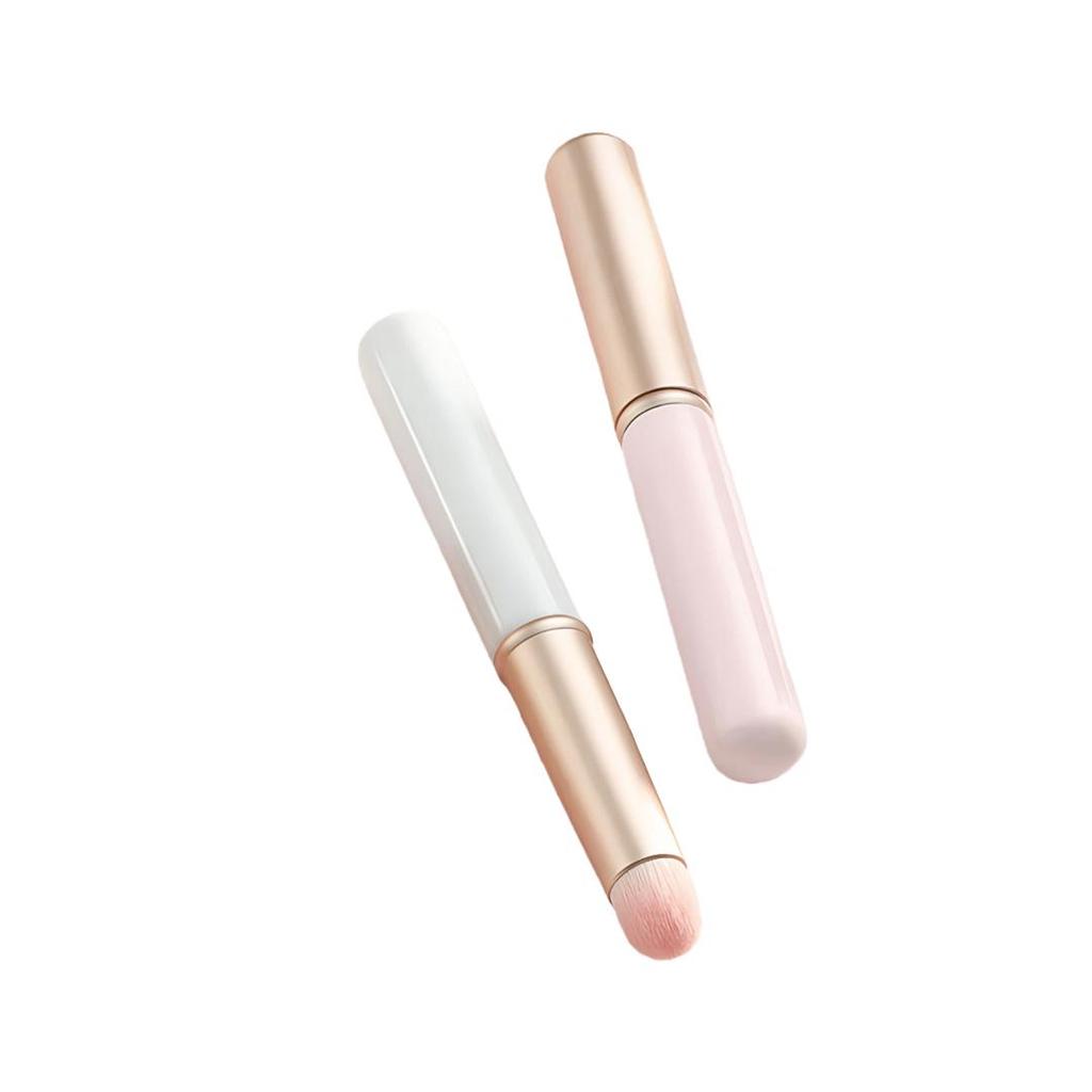 UPLUS Lip Brush with Lid, 2 Pieces, Round Blending Brush, Makeup Brush, Concealer, Lipstick Brush