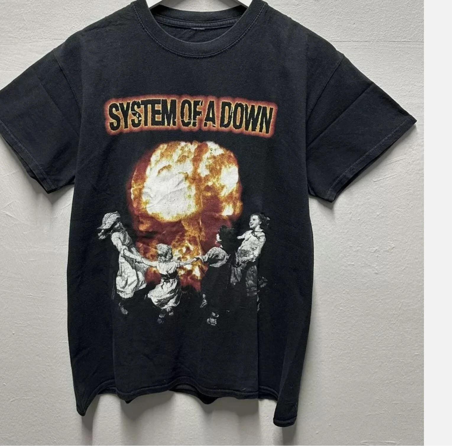 2017 System Of A Down Tour Retro Style Black Unisex Tshirt Reprint All Size S-4X XXL