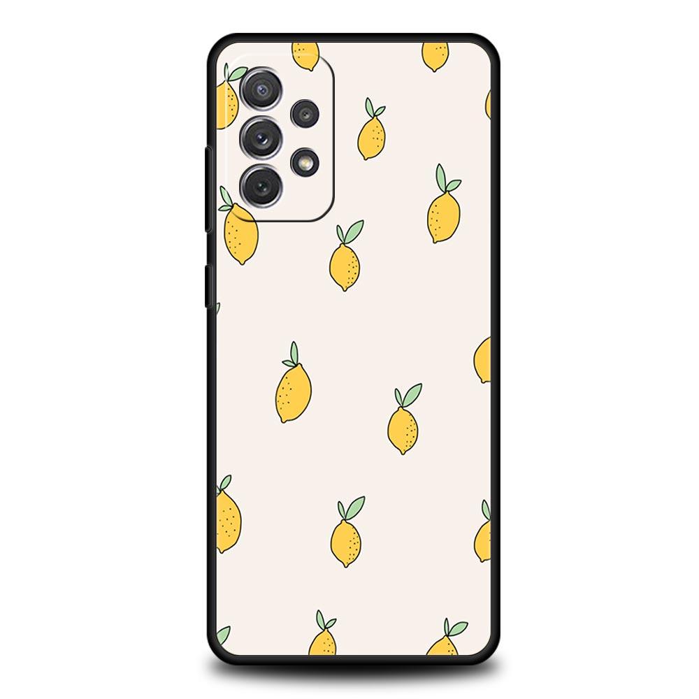 Phone Case For Samsung Galaxy A13 A51 A71 A41 A31 A21S A11 A01 A03S A12 A32 A52 A22 A23 A33 A53 A73 5G Cover Mediterranean Lemon