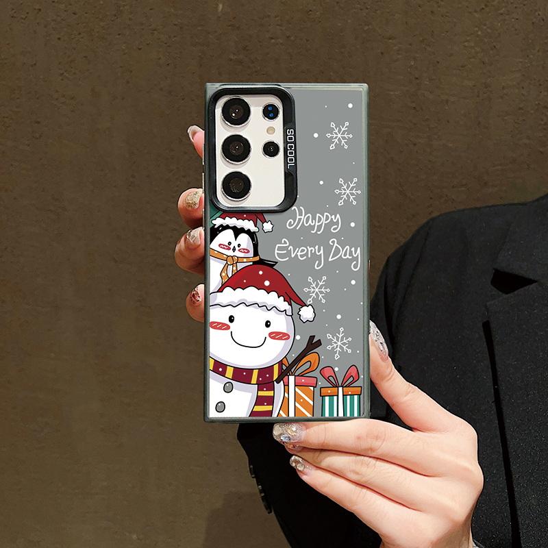 Husă pentru telefon cu laser pentru astronauți de Crăciun pentru iPhone 15 14 Pro Max 13 12 11 Samsung S23 S22 Ultra A54 A53 Copertă din spate cu model de căprior Moș Crăciun antișoc