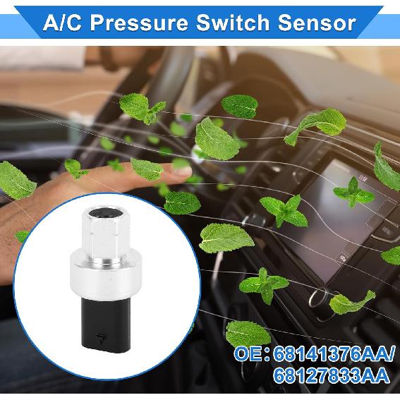 1 Pc A/C Pressure Switch Sensor for Chrysler 200 2012-2017 Engine Air Conditioning Refrigerant Pressure Transducer