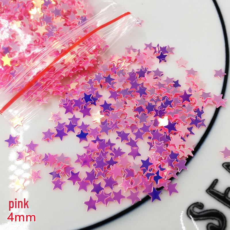 10g Gold Star & Flower Sequin Glitter Beads for DIY Crystal Mud & Nail Art