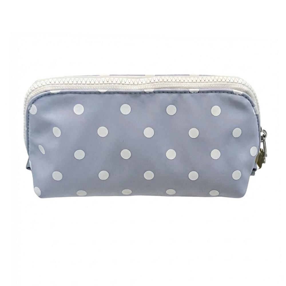 Durable Polka Dot Design Pencil Case Large Opening Large Capacity Stationery Pouch Stationery Organizer Students