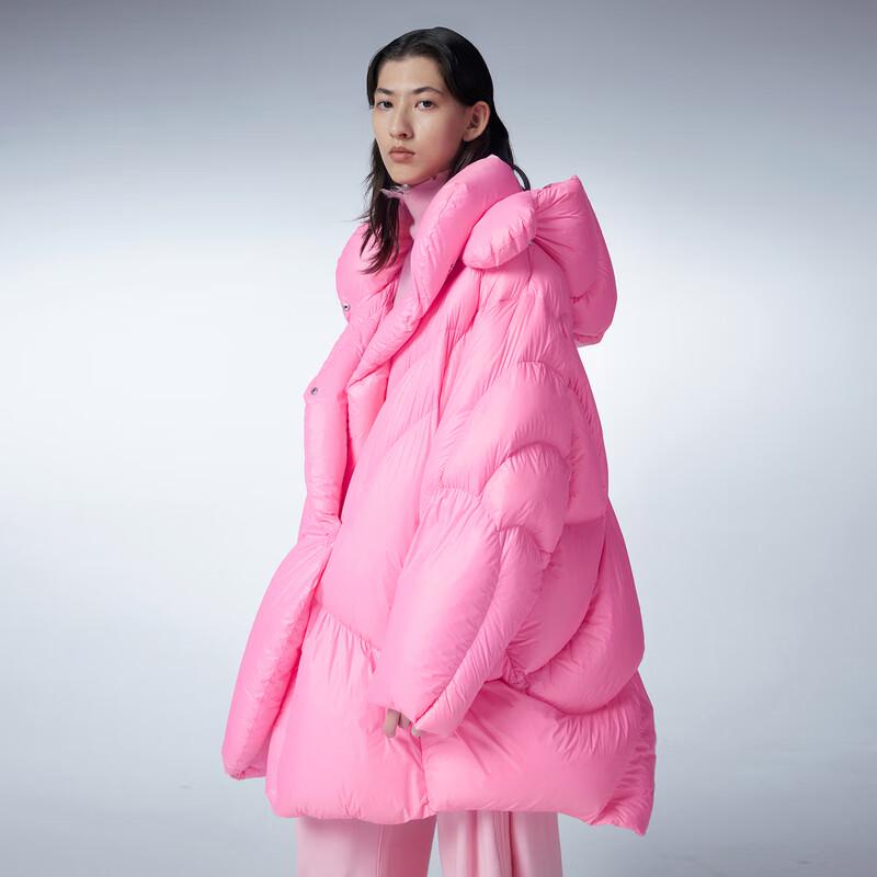 JNBY Women's Loose Fit Hooded Duck Down Jacket