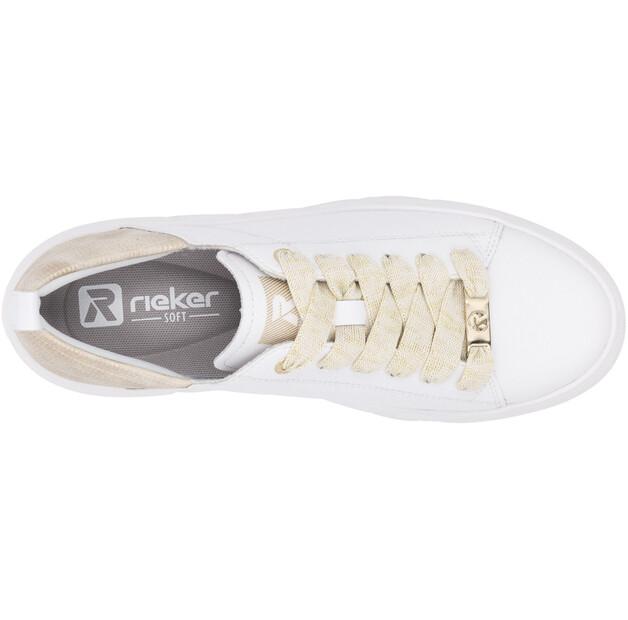 Women's Rieker W2602 White Ankle Boots