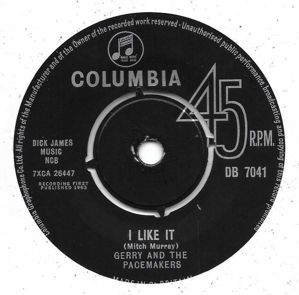 

7inch Record GERRY & THE PACEMAKERS - I Like It DB7041 Columbia 1963 UK Rock Used