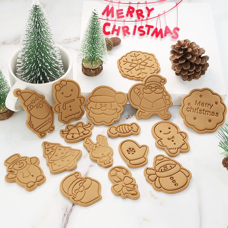 Christmas Cookie Cutter Stamp Cat Shape Mold Pastry For Baking Biscuits Christmas Cookie Type Cake Decor Cookie Cutters