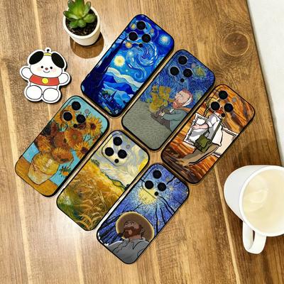 Van Gogh Cartoon Art  Phone Case Silicone Soft For IPhone 17 16 15 14 13 12 11 X XR Plus Pro Max Plus