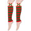 Women's Winter Thickened Christmas Socks With Bowknot, Stackable Knitted Woolen Leg Warmers